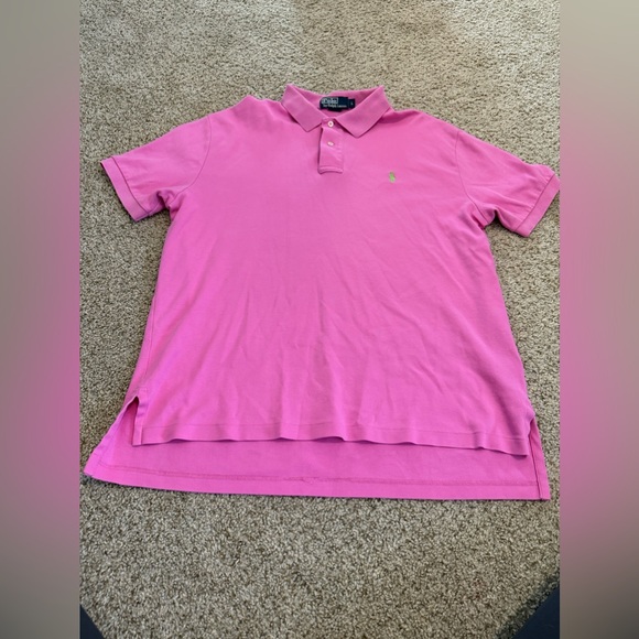 {POLO RALPH LAUREN} Pink Cotton Polo - Picture 4 of 7